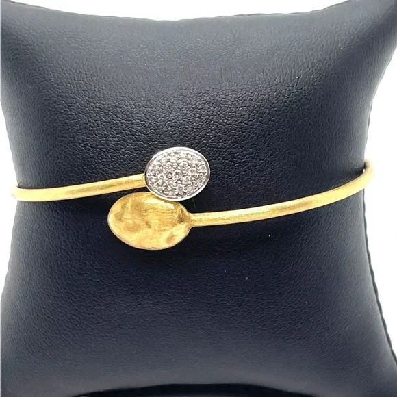 Stunning Marco Bicego 'Africa' Diamond 18K Gold Flexible Bangle - Picture 3 of 11